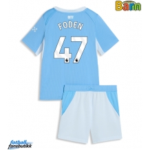 Manchester City Phil Foden #47 Hjemmedraktsett Barn 2026-27 Kortermet (+ Korte bukser)